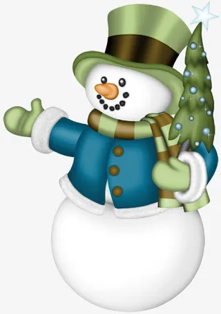 可爱雪人素材免抠