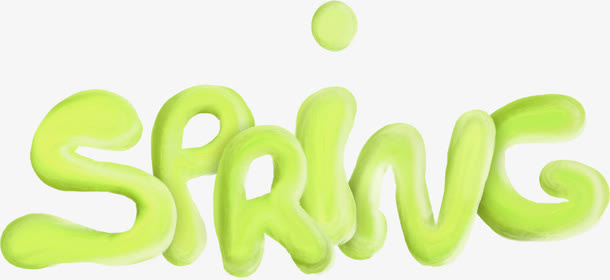 SPRING艺术字免抠