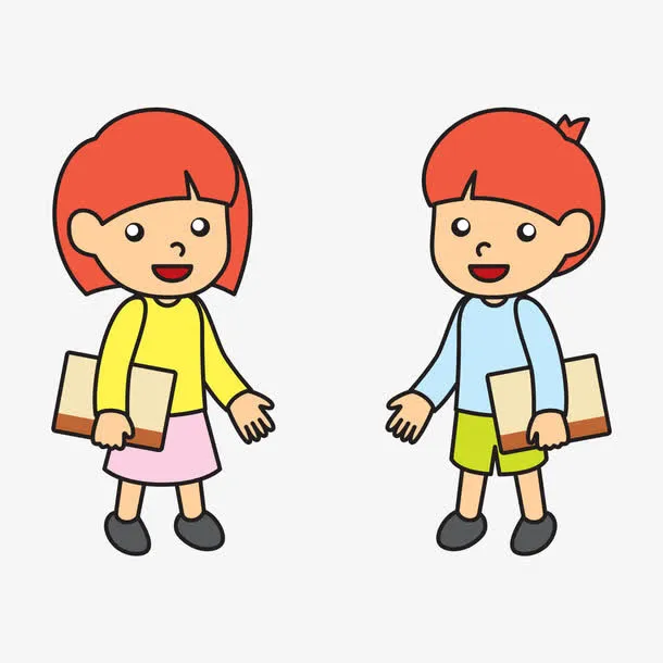 卡通小学生免抠