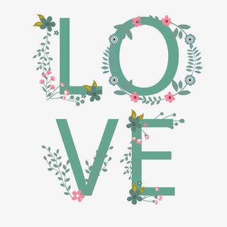小清新田园风花边爱免抠