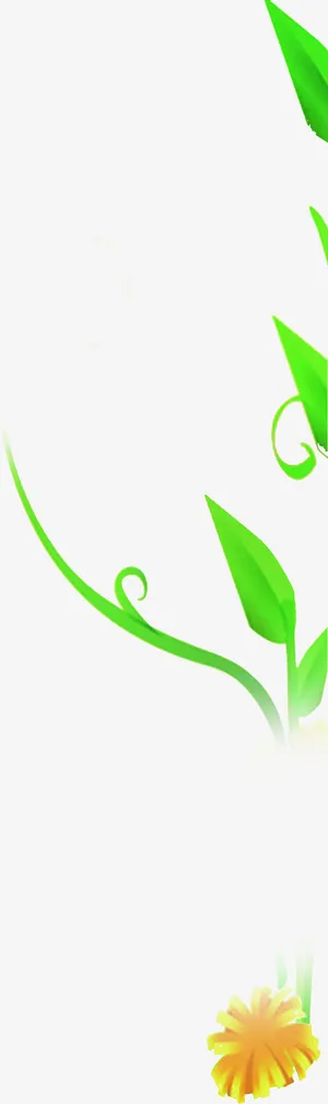 高清活动海报绿叶免抠