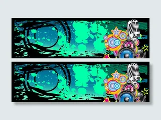 潮流绚丽banner花纹背景