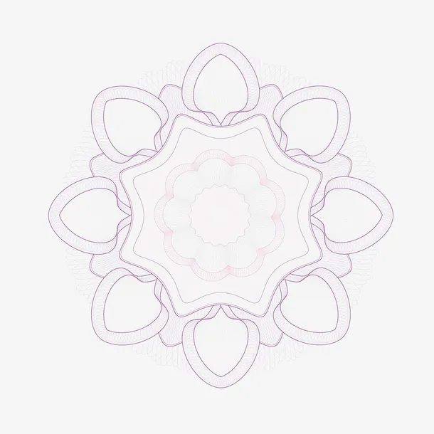 紫色水印花纹矢量图免抠