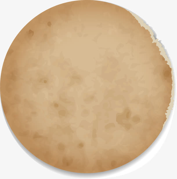 圆形破旧的纸免抠