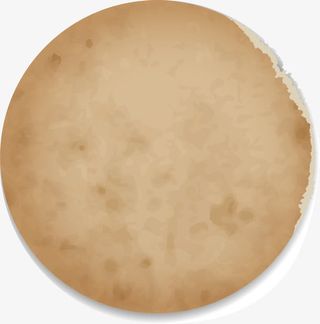 圆形破旧的纸免抠