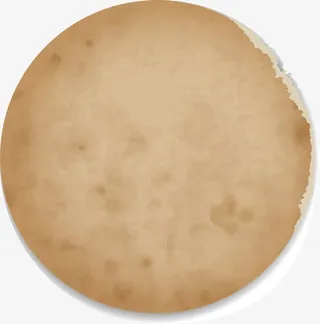 圆形破旧的纸免抠