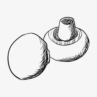 手绘香菇免抠