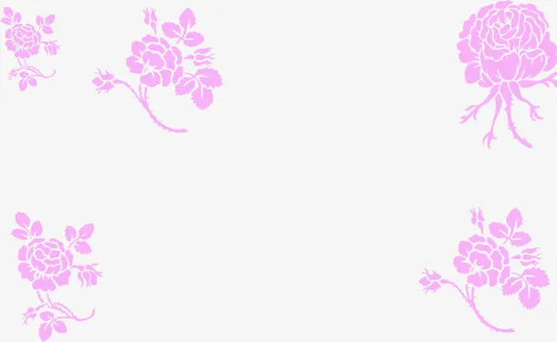 中国风紫色花朵装饰素材免抠