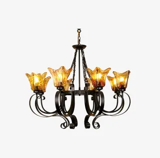 罗马欧式复古灯铁艺灯图片免抠