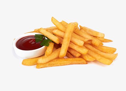 薯条特写 吃薯条 番茄酱 薯免抠