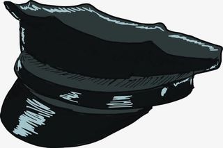 美漫风格警察帽免抠