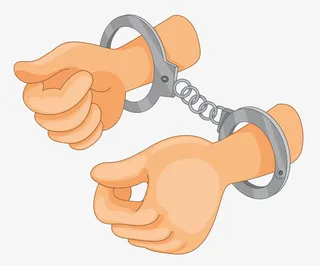 手铐手铐手绘插画免抠