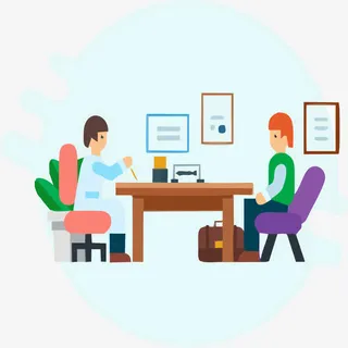 医生与病人交谈免抠