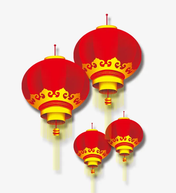 红灯笼 灯笼 新年元素 中国风免抠