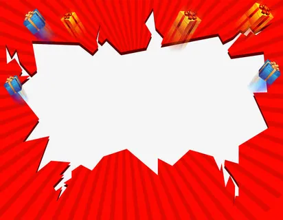 礼盒装饰裂缝边框红色背景