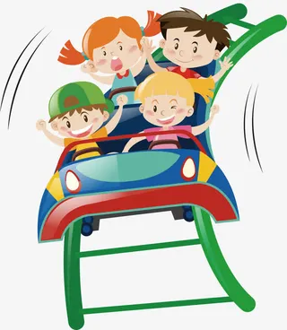 过山车png元素免抠