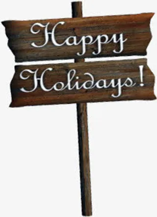 手绘冬季纹理标签免抠