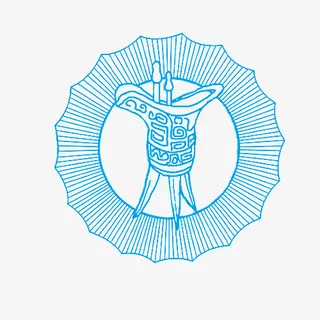 蓝色青铜器免抠