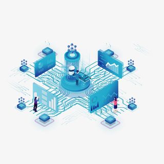 扁平化2.5D生活商务插画矢量免抠