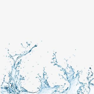蓝色纯净水流设计免抠