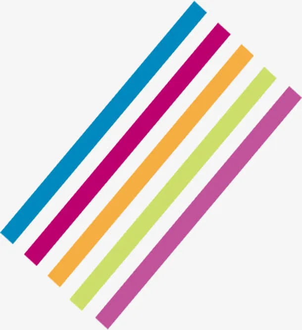 彩色条纹样式招聘彩页免抠