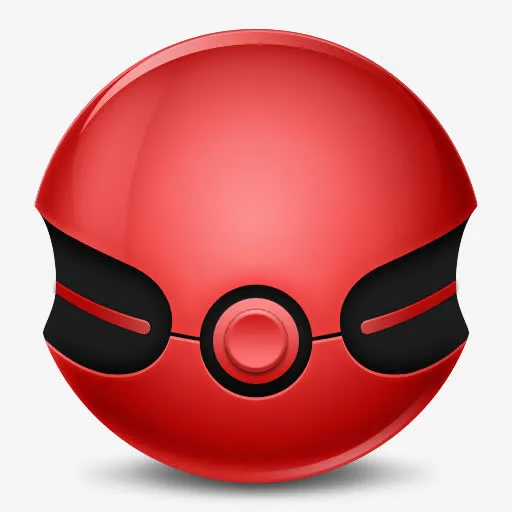 科技球神奇宝贝红色球免抠