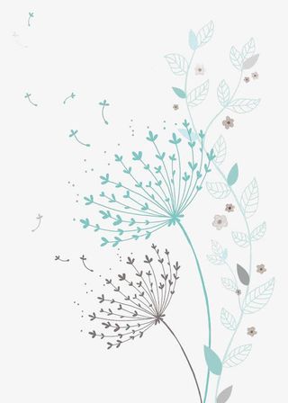 卡通蒲公英免抠装饰植物元素