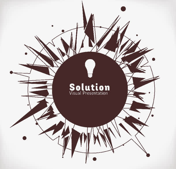 时尚几何形圆形免扣素材免抠