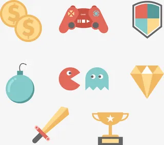 矢量手绘卡通游戏免抠