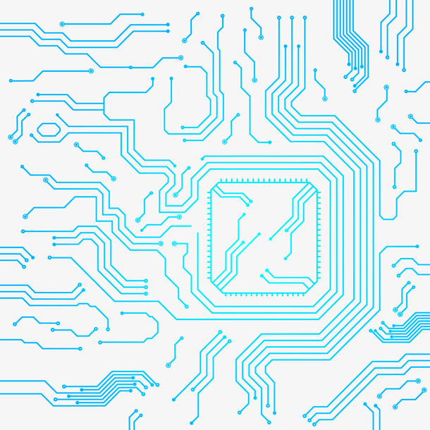高科技芯片电路板免抠