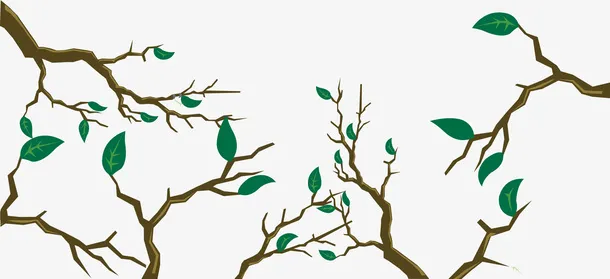 矢量手绘树枝免抠