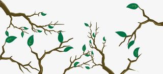 矢量手绘树枝免抠