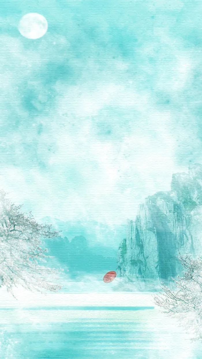 简约古风山水图H5背景素材高清