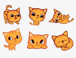 一组小猫免抠图案免抠