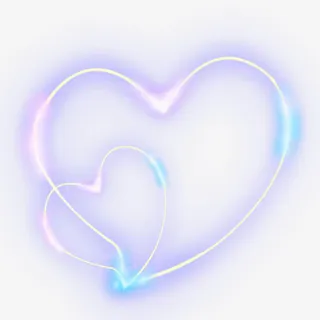 心形发光线圈透明png免抠