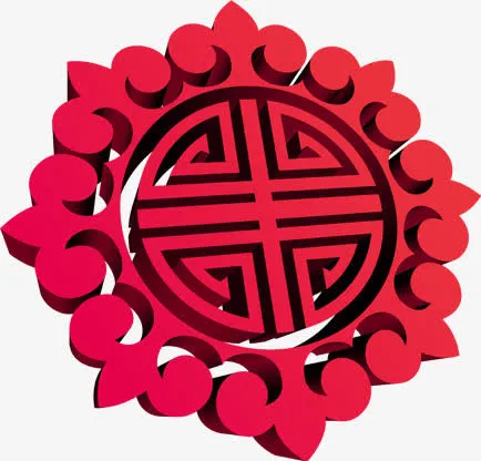 古风红色边框素材免抠