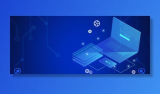 全球1024程序员节蓝色科技banner高清商务科技背景