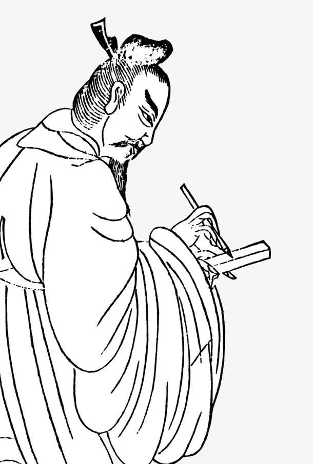古代写字的人物免抠