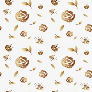 金色锡箔油彩花朵PNG免抠背景