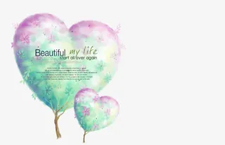 春天彩绘海报免抠