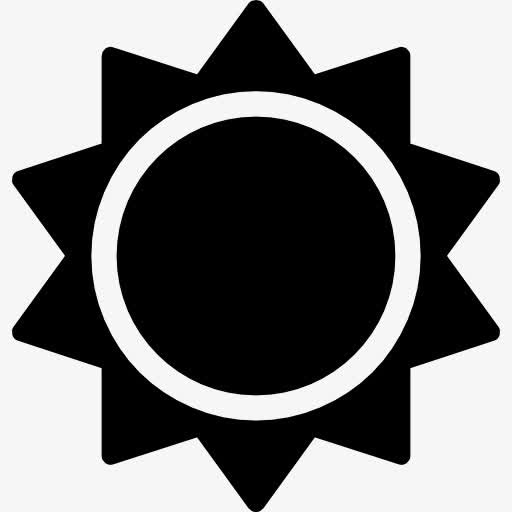 太阳黑形状图标免抠