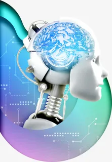 机器人大脑装饰素材图案免抠