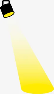 舞台黄色立体聚光灯免抠