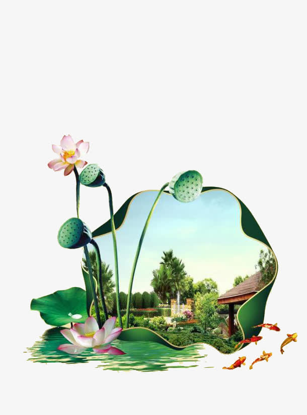 中国风景画免抠
