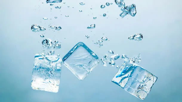 飞扬冰晶蓝色背景素材