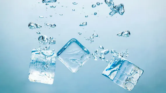 飞扬冰晶蓝色背景素材