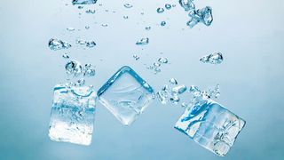 飞扬冰晶蓝色背景素材