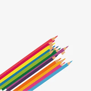 彩色铅笔 彩铅免抠