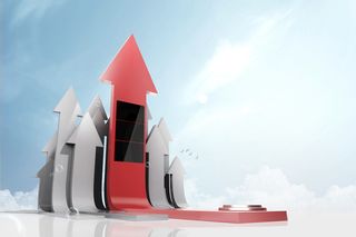 蓝天白云积极向上招聘宣传海报背景素材高清