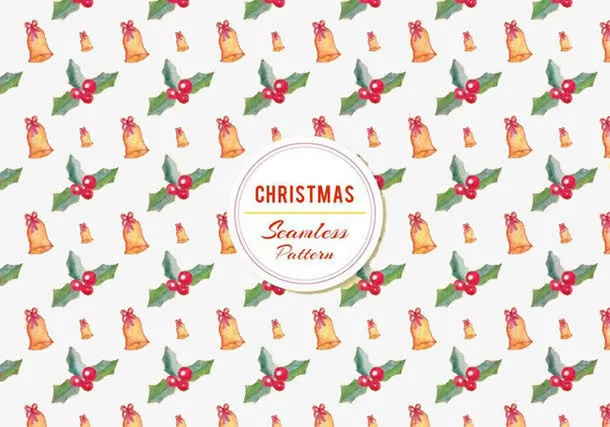 圣诞铃铛底纹纹理免抠